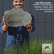Decorative Outdoor Weather-Resistant Artistic Artificial Faux Stone Rock, Garden Patio Granite Grey Fiberglass Stone